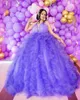 2021 Lavender Ruffle plus taille enceinte dames maternité robe de nuit de nuit pour photoshoot lingerie peignoir de nuit baby sho 239n