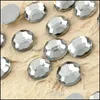 Diamantes soltos jóias 2000 pcs 10mm facetas resina rhinestone gems sier liso de volta crystal beads Decy DIY entrega 2021 qtqkz