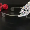 Bridal Tiara Headpieces 2022 Barokowy Korowód Hairband Silver AB Kamienie Diamentowa Korona Nakrycia Głowy Quinceanera Pigę Lady Fryzury Ślubna Królowa Królowa Hairpins 17 * 10 CM