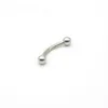 Titan Steel Spike Bell Button Ringar Navel Curved Strip Nippel Piercing Body Smycken Vakuum Elektroplätering Stång Längd 6 8 10 12 mm