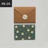 Cartão de saudação de folhas variadas com envelope Casamento Aniversário Festa de Natal Obrigado Retro Convites Cartões DIY Bênção Presente