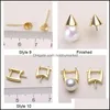 Jewelry Settings 18 Styles Pearl Earrings S925 Sterling Sier Stud Diy Earring For Women Fashion Wedding Drop Delivery 2021 Wvmfm