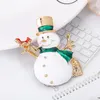 Pins, broches Baopon Luxe Exquisite Christmas Broche Pin Snowman Santa Claus Boot Garland Mode Sieraden Gift Decoratie