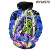 Karikatür Ejderha Anime Moda Erkek Kadın Çocuk Hoodie DBZ 3D Baskı Rahat Erkek Kız Kazak Sokak Giyim Kazak Üst Erkek Hoodies Sw