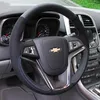 For Chevrolet 2010-2012 CRUZE AVEO MALIBU DIY custom leather hand stitched steering wheel cover