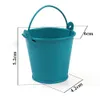 Mini Tinplate Metal Bucket Icing French Fries Tin Pails Wall Vertical Hanging Bucket Iron Holder Basket Colorful Y03052762