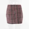 Jupe Femme Vintage Moulante Plaids Taille Haute Houndstooth Crayon Jupes Automne Mode Bureau Lady Slim Fit Femme Vêtements X0428