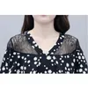 Polka dot nep twee stukken jurk plus size zomer chiffon patchwork mode jurken voor vrouwen D11001X 210416