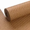 Wallpapers Modern Solid Color Straw Linen Wallpaper PVC Brown Grey Wall Paper Roll Living Room Bedroom TV Background Home Decor Simple