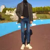 Iefb våren smal mode blå jeans män koreanska trend vintage denim casual byxor fotled längdbyxor för manlig 9y4536 210524