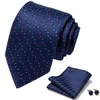 イタリアスタイル100％シルクメンズネクタイセット7.5cmの結婚式のネクタイ男性デザインhanky cufflinks品質ネクタイ弓