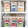 Contenitori per la conservazione in plastica Scatola per la conservazione del frigorifero Contenitori per la conservazione degli alimenti con coperchio per l'organizzatore della scrivania del frigorifero del congelatore della cucina 210331