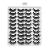 Handmade Reusable 20 Pairs Mink False Eyelashes Set Thick Long Curly Crisscross 3D Fake Lashes Extensions Soft & Vivid With Pink Packing Box 10 Models Available DHL