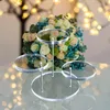 Hooks & Rails 3-layer Round Acrylic Display Stand Jewelry Rotating Show Shelf Necklace Earring Ring Organizer Wedding Party