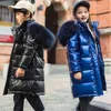 Teenager Autumn Winter Jackets Boys Girls Fashion Hooded Parkas Kids Waterproof Outwear Warm Thicken Cotton Lined Child Clothing 211027