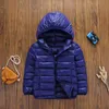 Giacche 3-13 anni Capispalla per bambini Boy Baby Girl Hood Down Cappotto per adolescenti Abbigliamento invernale Giacca per bambini Autunno Primavera Autunno Abbigliamento per bambini