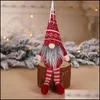 Weihnachtsdekorationen Festliche Partei liefert Hausgarten Handgemachte Santa Tomte Gnome Baum Anhänger Hängende Ornamente Jahr Weihnachten Dekoration J