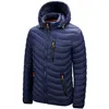 Hommes Hiver Vers Le Bas Manteau Coupe-Vent À Capuche Chaud Veste Undefined Outwear Léger Portable Casual Mode Vêtements Veste Homme 210916