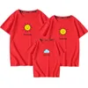 Été famille Look correspondant tenues T-shirt vêtements mère père fils fille enfants dessin animé impression soleil nuage 210521