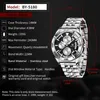 Montre-bracelets Benyar Brand Design en acier inoxydable Lumineux Montres Business Quartz Chronographe pour hommes de Luxury Sport Horlo