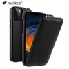 Melkco coque de téléphone à rabat en cuir véritable 12 Pro mini 11 X Xr Xs Max 7 8 SE Business luxe véritable étui de vache housse de sac