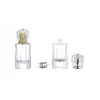 Nbyaic 50 pcs bouteille en verre ronde haut de gamme 50 ml parfum sous-emballé couronne or et argent bouchon diamant flacon pulvérisateur bouteille vide