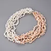 GuaiGuai Jewelry 7 Strands Topdrilled White Rice Pearl Necklace For Women Real Gems Stone Lady Fashion Jewellery7882485