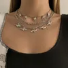 Vintage harajuku goth punk metal dinossauro dentes forma pingente cadeia choker colar para mulheres menina legal hip hop moderno presente de jóias