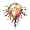 Modern bubbla hänge lampa LED färgad handblåst glas ljuskrona belysning 24 inches sovrum matsal Konstdekoration