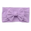 38 color Pick 40pc/lot Hair Accessories Solid Nylon Headband Bow Headbands Kids Girls Very Soft Head wraps Children Headwear