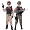 Soldado Cosplay camuflaje ejército traje disfraz táctico ropa elegante disfraz de Halloween para niños fiesta uniforme militar equipo Y0913