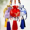 Chinesischer Stil Quaste Sachet Tasche Organizer Mode Retro Brokat Auto hängen Innendekoration tragbare Sachet Schmuck Aufbewahrungstaschen Tragetasche