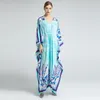 VKBN Robes d'été pour femmes Plus Taille Vêtements pour femmes Col V-Col Lâche Manches Longues Maxi Robe de fête de mariage 210507