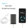 PD-gegevenskabel USB C naar Type-C-kabels voor Xiaomi Redmi Quick Charge 4.0 60W snelle lader