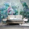 사용자 정의 모든 크기 벽화 벽지 3D 열대 식물 잎 가벼운 럭셔리 거실 침실 홈 장식 Papel de Parede 벽지