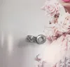 Convient Pandora Bracelet En Argent Sterling 30pcs Blanc Cristal Couronne Perles Charmes Pour Européen Serpent Charme Chaîne De Mode DIY Bijoux En Gros
