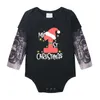 Erste Weihnachten Baby Junge Kleidung Gefälschte Tätowierung Langarm Unisex Overalls Casual Neugeborenen Bodysuits Kleidung Mädchen Shirts Tops 210413