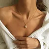 Pendanthalsband Sufair 3PC skiktade 14K guldmynt Natural Shell Chain Choker Halsband för kvinnor Girl Beach Bohemian Jewelry Gift9223371