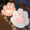 Kawaii Paw Kussen Dier Zitkussen Gevulde Kat Bloem Pluche Sofa Indoor Floor Thuis Stoel Decor 211203