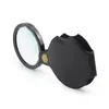 10X Microscoop Opvouwbare PU Materiaal Lezen Mini Loepen Draagbare Sieraden Loupe Vergrootglas Lens Pocket Vergrootglas