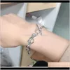 Charm Jewelry 925 Sterling Sier Hand Chain Bracelets Original Box For Pandora Knotted Heart Bracelet Women Luxury Designer Drop Deliv