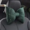 Fashion Bow Car Seat Rest Cushion nackstöd Bil Neckkuddar Mjuk sammet huvudstöd Neckkudde Cervical Spine Protection Cushion