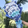Cartoon Rabbit Dog Plush Toy Creative Flower Bouquet Heminredning Alla hjärtans dag Jul Graduation Gift 220304
