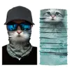 Cão bonito cão animal gato leão pescoço aquecedor tube scarf face protetor de face headband snowboard bicicleta headwear acessórios