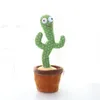 Wholesale Christmas interior decoration will sing and record glowing cactus toys suitable for learning, festivals, preschool education and o