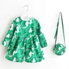 Princess Long Sleeve Autumn Brand Children Christmas Dress with Bag Printed Kids Dresses For Girls Clothing Y2001024261887