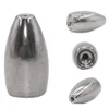 10pcsbag Silver 100 Tungsten Sinker Bullet Casting Fishing Weights Tungsten Jigs Bait Rigs Fishing Flipping Worm Tackle8467550