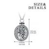 Stainless Steel Tree of Life Urn Necklaces for Ashes Vintage Memorial Pet Ash Casket Cremation Locket Pendant Necklace