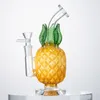 Benzersiz Ananas Cam Bong Nargile Recycler Fıskiye Su Boruları 14mm Kadın Ortak Yağ Dab Rig 7 Inç Sigara Aksesuarları Huni Kase Yeşil Sarı Boru Ile Bongs