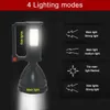 Lanternas portáteis poderosos LED de LED Light Spotlight Hightlight USB Recharge à prova d'água Lanterna de acampamento de trabalho